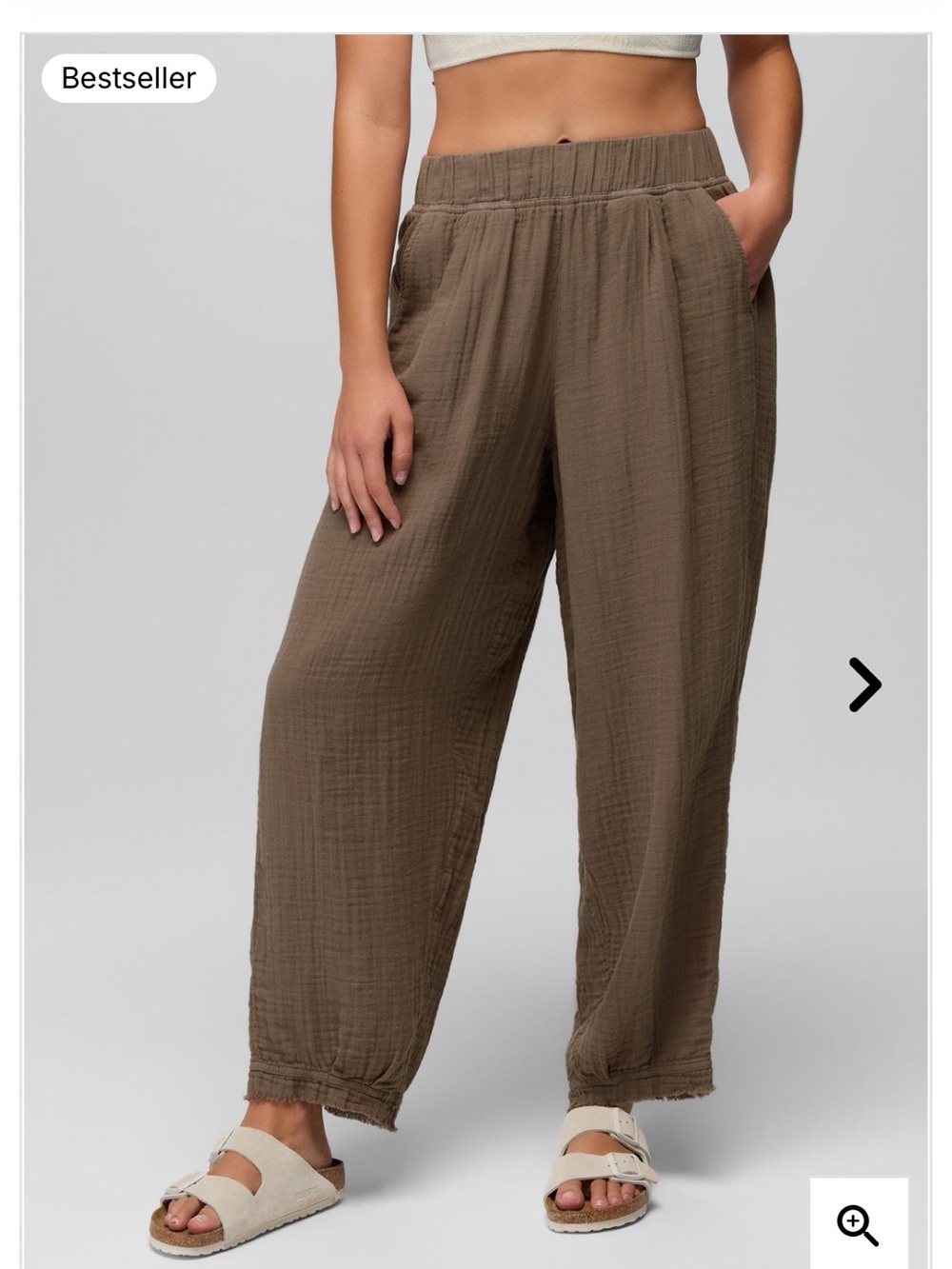 Prana Cotton Gauze barrel pants